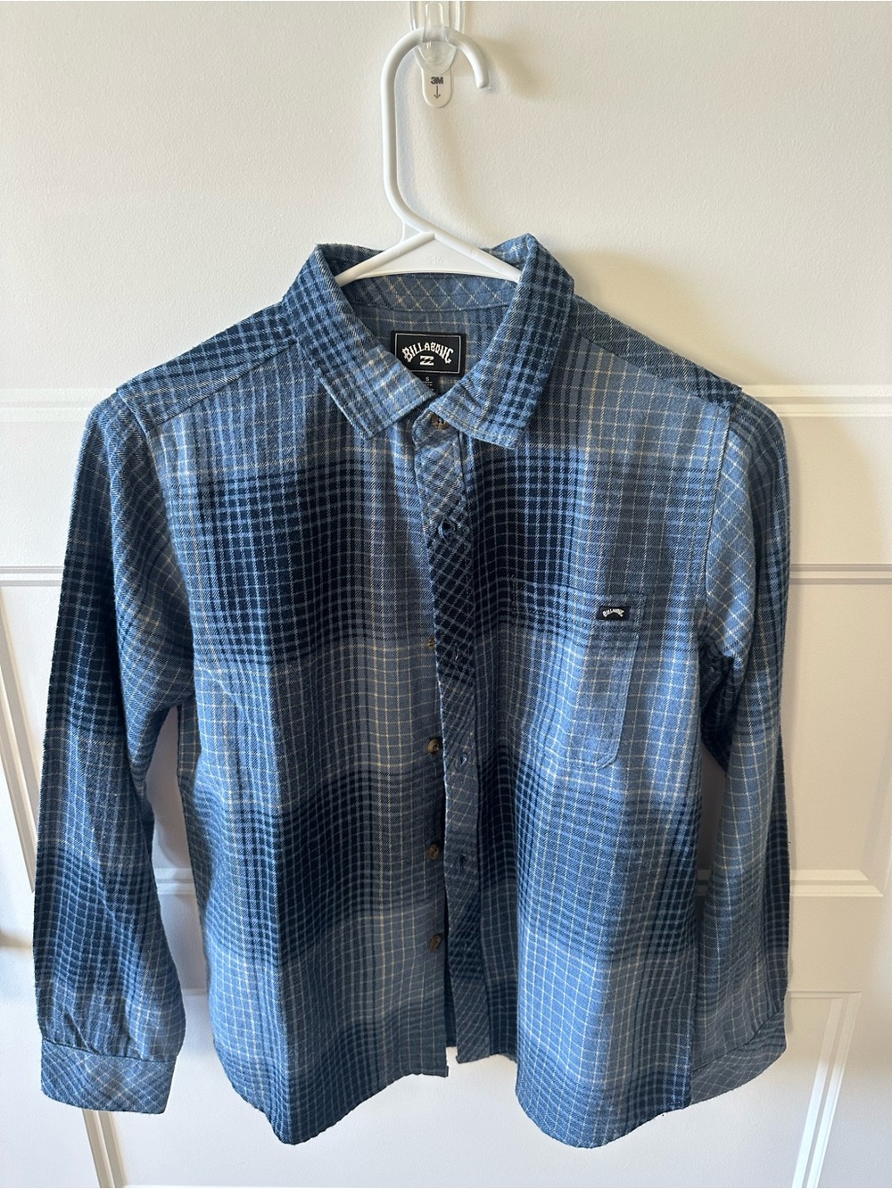 Billabong Blue Plaid Button-Front Shirt